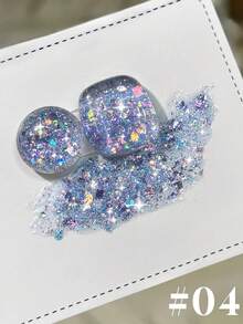 Miss Leia 1-12 15ml 春夏海王星闪粉凝胶指甲油 - 提亮肤色，百搭色彩，高密度水钻指甲油，多种颜色，透明凝胶底油，新手友好，UV/LED固化，可浸泡用于半永久化妆，适用于沙龙/美容院套装、DIY、居家、节日礼物、美甲艺术 - 彩色 - 查看 12