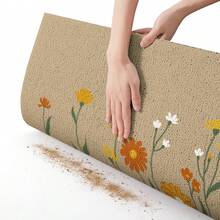 1 Piece Printed Daisy Floral Doormat Front Door Rug, Simple And Clear, Suitable For Bedroom/Living Room/Dining Room/Kitchen/Bathroom Entrance/Hallway/Simple Floor Mat/Festive Decoration/Welcome Mat/Entrance, Courtyard Floor Mat - 20*30英寸 - 查看 10