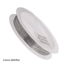 1/5 Roll Stainless Steel Bead String, 0.2-0.6mm Soft Steel Wire, Non-Elastic, Suitable For DIY Jewelry Handmade Beading, Can Be Used To Make Beads, Bracelets, Necklaces, Earrings, Hair Accessories And Rings, Etc.