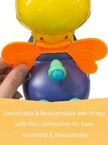 四合一变形太空穿梭蜜蜂玩具：可变形为4种可爱表情，配备彩色灯光、全方位轮子、自动避障功能以及炫酷的音乐和灯光模式。孩子们可以和这款小蜜蜂玩具一起玩耍跳舞，也是派对礼物的好选择。 - 彩色 - 查看 9