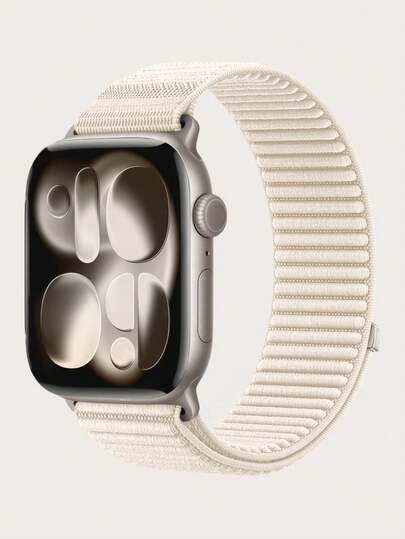 Uppgraderat Sport Loop-klockarmband i nylon, kompatibelt med -armbanden 38 mm, 40 mm, 41 mm, 42 mm, 44 mm, 45 mm, 46 mm, 49 mm. Mjukt, andningsbart, elastiskt nylonarmband med metallspänne. Kompatibelt med -serien Ultra/11/10/9/8/76/5/4/3/SE. Sport- och vardagsarmband för flickor, pojkar och flickor. Lätt att bära.