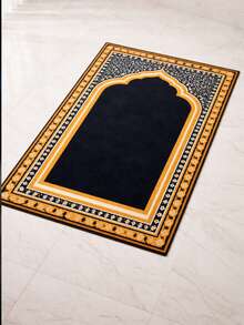 Hot Selling Product: 1 Portable Prayer Mat - Size 43*30 Inches, 100% Polyester, Machine Washable, Ideal For Pilgrimage, Home, Office, Or Mosque - Beautiful Geometric Design, Durable Prayer Mat - Multicolor - View 3