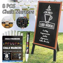 8-Color Fluorescent Liquid Chalk Markers, Dustless Liquid Chalk Pens For Chalkboard, Neon Blackboard, Menu Board, Windows, Glass - Great For Creative Expression! - Square-nozzle Liquid Chalk - View 10