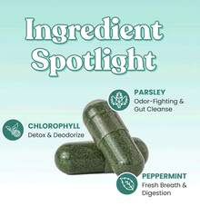 Chlorophyll Capsules – Vegan Detox & Digestion Support, Gut & Skin Health, Natural Energy Booster – 30 Capsules (200 Mg) - 90 viên nang - Xem 3