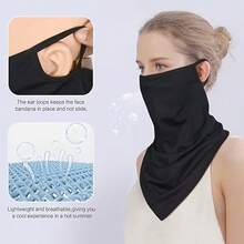 1pc Outdoor Cycling Breathable Face Mask Ear Loop Bandana - Breathable Quick-Dry Face Cover - Multi-Functional Triangular Scarf Insect Proof Sun Protection Neck Gaiter Unisex - Multicolor - View 4