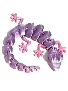 6/12个3D打印可爱迷你壁虎桌面摆件，随机渐变色小壁虎，适合收藏、派对装饰、派对礼品、房间装饰、减压、情人节礼物、返校礼物、斋月礼物 - 彩色 - 查看 4