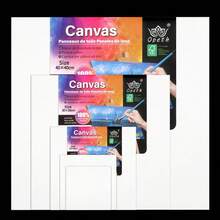 opeth 1个280克棉质帆布3D木质方形画框，适用于油画、丙烯画，白色画框，白色木质棉质帆布画框，密度板圆形画框 - 白色 - 查看 12