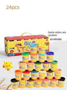 24/12/6pcs Kids Modeling Clay Set, Creative Handmade Toys, Multi-Color Clay Set, Develop Children's Hands-On Ability, Classroom Learning Toys, Playdough, Suitable For Boys And Girls, Home And School Use, Enhance Creativity (Some Colors Random)