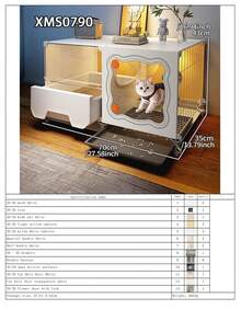 小型宠物屋带猫砂盆，适合小猫、兔子和小型犬