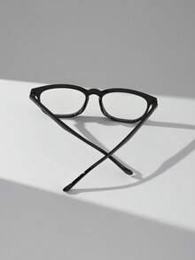 1副/套 男士休闲百搭纯色方形时尚眼镜，适合日常阅读、校园生活、通勤，复古时尚眼镜框，男女皆宜 - 彩色 - 查看 6