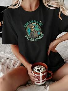 Women Sports Tees & Tanks - 黑色 - 查看 2