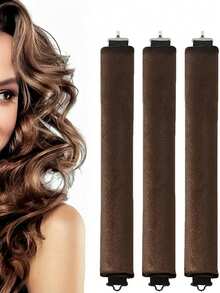 4Pcs/Set Heatless Hair Curlers+Hat Sets Satin Curling Rod Headband No Heat Silk Curls Lazy Hair Rollers Soft Hair Curler To Sleep In Styling Tools - Multicolor - View 6