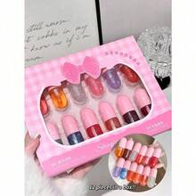 SHAQINUO 12 Piece Transparent Moisturizing Lip Gloss Set, Moisturizing, Long Hair, Non Stick Lipstick, Plump, Lip Liner Fade, Color Changing Lipstick - Multicolor - 查看 3