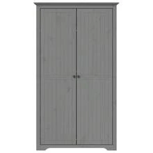 vidaXL BODO Kleiderschrank, grau, 99 x 53,5 x 173 cm, Kiefernholz - Grau - Übersicht 1