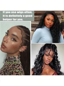 Elastic Wig Bands, 15Pcs/10Pcs/6Pcs/2Pcs Adjustable Lace Melting Band Front Laying Strap Wrap To Lay Hairline Edges Wig Belt Tape For Grip Keeping Wigs In Place Spritz Spray Frontal Graduation - Black - View 5