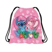 Stitch Backpack Set - Gift Bag With Cartoon Pattern, Birthday Gift/School Supplies Storage/Sports Equipment/Toy Organizer