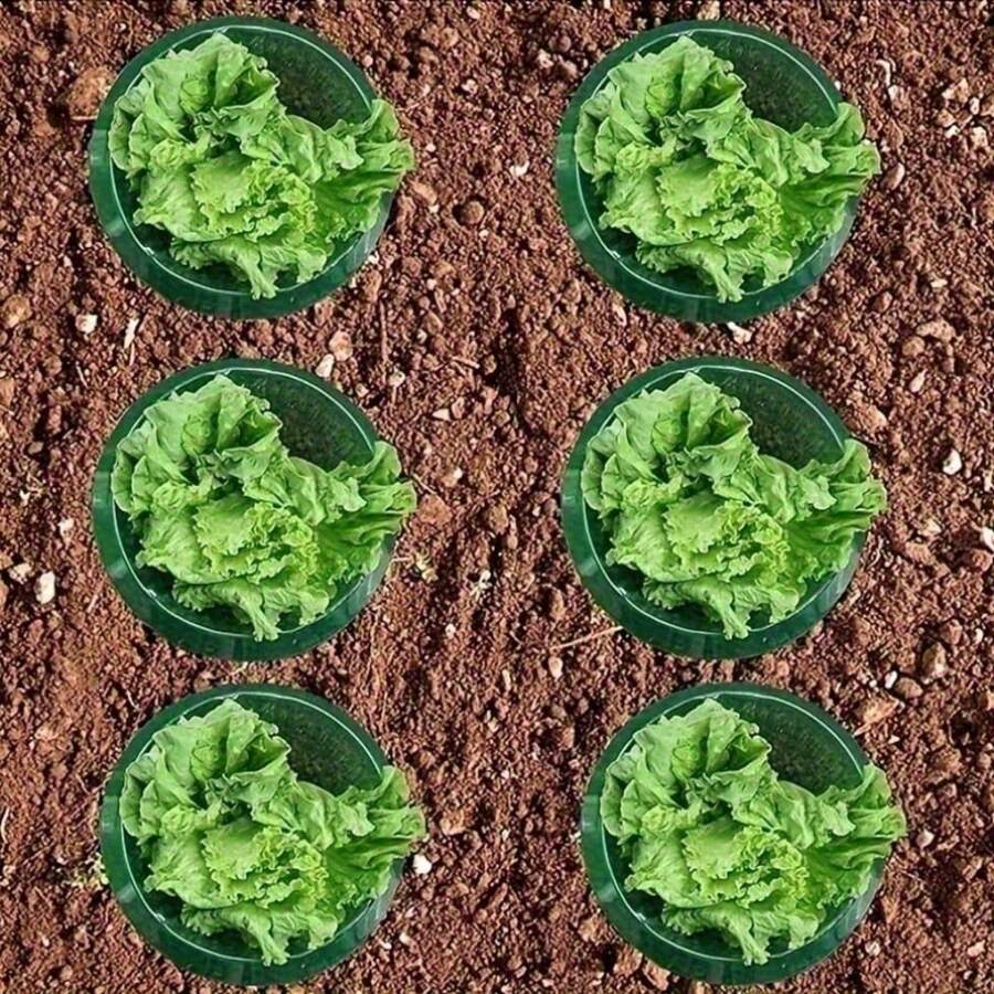 10/20pcs Snail & Insect Proof Flower Pot Covers - Round Plant Protection Caps For Garden, Lawn Care & Pest Control - Green - View 1