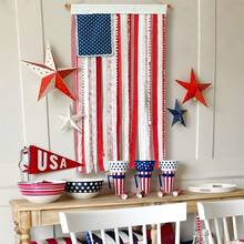 4th Of July Independence Day Decorations Memorial Day Decor Indoor And Outdoor Hanging Flag Banners - Blue - View 3