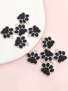 10pcs Multicolor Cat Paw Styling Drip Oil Alloy Charms Fashion Necklace Bracelet Earrings Keychain Phone Chain And Creative Decorations DIY Cute Animal Paw Prints Pendants, Couple And Friendship Jewelry Accessories - Animal Paw Prints - View 15