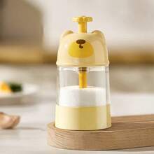 1pc Bear Shaped Adjustable Salt Dispenser, Airtight Seasoning Container, Kitchen Spice Jar - Multicolor - View 9