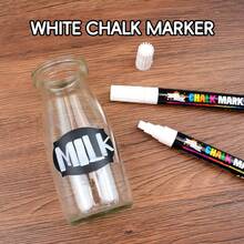 8-Color Fluorescent Liquid Chalk Markers, Dustless Liquid Chalk Pens For Chalkboard, Neon Blackboard, Menu Board, Windows, Glass - Great For Creative Expression! - Square-nozzle Liquid Chalk - View 11