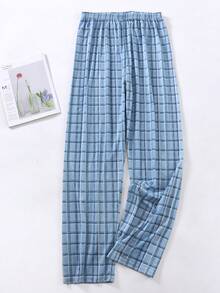 1 Piece Of Men's Spring And Autumn New Home Pants, Simple And Leisurely British Retro Style, Loose And Comfortable Home Clothes, Leisure Fashion Plaid Pamas, Men's Home Suit Pants - Multicolor - View 6