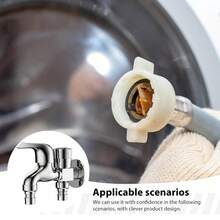 1合2合金浴室水槽龙头，钢制阀头，双向水冷，带垫圈，适用于厨房和浴室 - 彩色 - 查看 9