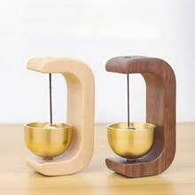 1/2pcs 2026 New Dopamine Suction Wind Chime – Japanese Solid Wood Pure Copper Entry Reminder Gift