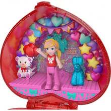 Polly Pocket Mattel JGK21 - Juego de Caja de Regalo de 80 Aniversario con muñeco de Juguete y Anillo con diseño de Globo,38081371 - Multicolor - Ver 2