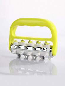 1pc New Handheld Roller Massager - Mini 5-Row Plastic Manual Massage Tool For Body Relaxation, Suitable For Leg, Shoulder, Neck, Waist And Back Meridian Dredging - Multicolor - View 12