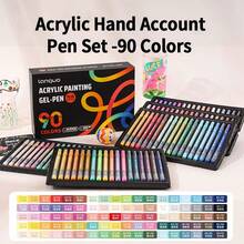 Conjunto de 36/54/72/90 Canetas Neutras - Tamanhos de Ponta Variados (1mm), Inclui Canetas Esferográficas, Canetas Finas, Marcadores Fluorescentes, Marcadores. Cores Vibrantes, Escrita Suave, Ideal para Escrita Colorida, Esboços, Destaque, Anotações de Estudantes, Artesanato, Uso Comercial