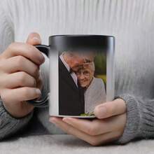 1 Piece, Custom Color-Changing Mug, Double-Sided Photo Printing, Changes Color When Hot Water Is Added, Birthday Gift, Valentine's Day, Creative Gift, Suitable For Both Men And Women - Color-changing  Cup - View 3