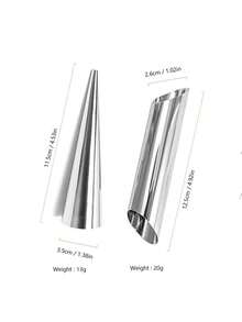 Stainless Steel Baking Tools, Kitchen Gadgets, Danish Large Spiral Croissant Conical Tube, Snail Cream Bread, Snail Bread Mold, Household & Commercial Puff Pastry Dough Roller Crimper - Silver - View 5