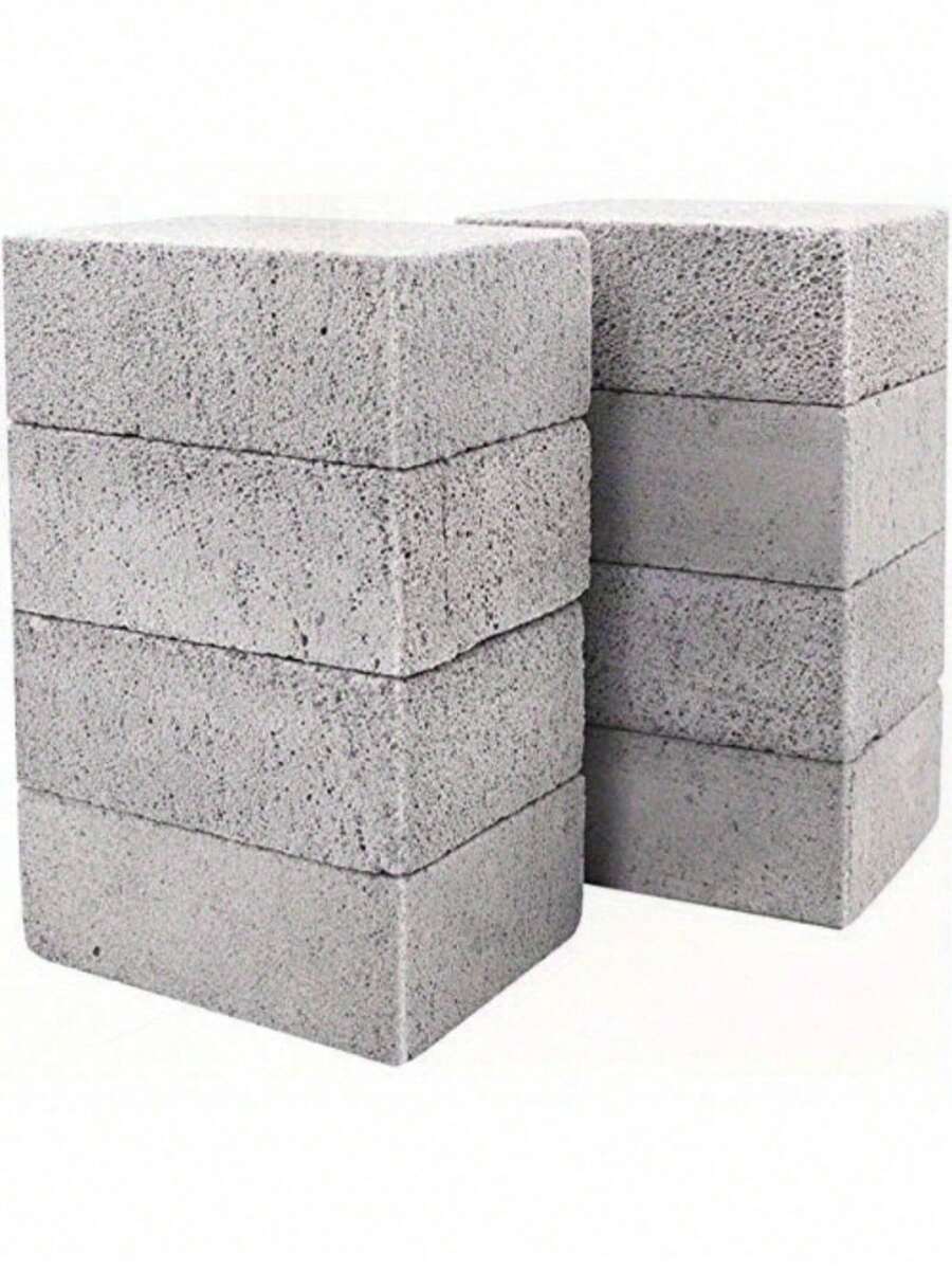 6 Pcs Grill Brick Griddle Stone Cleaning Block Pumice Stone For Cleaning Oven Stove BBQ Grill Commercial Grade Cleaner For Cookers Frying Pans Racks Flat Tops - 灰色的 - 查看 1