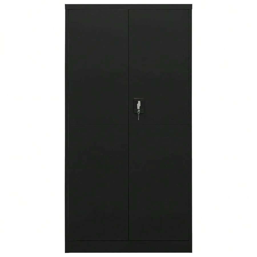 vidaXL Armadio a cassetti Nero 90x40x180 cm Acciaio - nero - Visualizzare 1