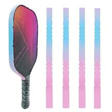 4pcs Gradient Color Pickleball Paddle Edge Guard Tape, PU Material, 23mm Wide, No Wrinkle, Suitable For 13mm/16mm Thick Paddles
