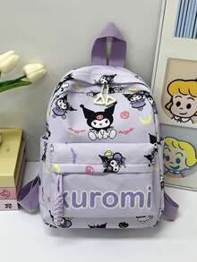 SANRIO Mochila Fofa - Adequada para Estudantes do Ensino Fundamental, Médio, Médio e Universitário, Mochila Infantil Espaçosa, Ideal para Escola, Viagem e Uso Diário. Design de Desenho Animado Adorável, Detalhes Requintados, Material Durável, Alças de Ombro Reforçadas, Design de Múltiplos Bolsos, Pode Armazenar Livros, Artigos de Papelaria e Itens Essenciais, Confortável para Uso Prolongado, Um Presente Ideal para Todas as Faixas Etárias. - Multicolorido - Visão 8