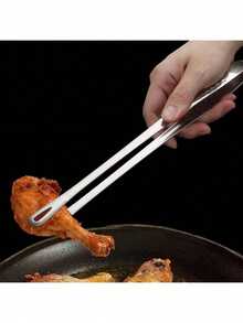 3pc Stainless Steel Food Clip/Tongs, Multi-Function For Kitchen, Home, Self-Serve, Hotel, Barbecue - Default - View 3