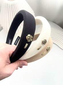 1/2/4/6件装复古山茶花发箍，法式海绵高冠发箍，多功能，适合外出和洗脸（随机标签），女士发箍发饰头饰 - 彩色 - 查看 14