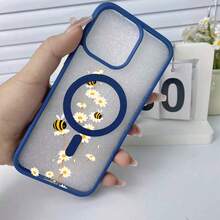 The Minimalist Design Featuring Bees And Daisies Highlights Apple's Premium Feel And Provides A Premium Touch Experience. It Won't Yellow, Has Magnetic Closure, And Is Compatible With  17, 16, 15, 14, 13, 12, 11 Plus, 17 Pro, 17 Pro Max, 17 Air, And The  17 Series.