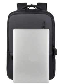 Unisex Large Capacity Travel Backpack, Outdoor Beach Bag, Student Backpack, Expandable Laptop Backpack, Functional Weekender Bag, Scratch-Resistant, Waterproof Material, Casual Business Men's Bag, Vintage Style, Suitable For Travel, Commuting, Shopping, Beach, Great Gift For Friends, Family, Boyfriend Holiday Laptop Case - Black - View 4