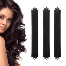 3pcs/4pcs Set No Heat Hair Curler Tools, Convenient Hair Styling Set Includes Foam Hair Rollers, Sleep Curlers, Rubber Curling Rods For Women, Slouchy Wave Sleeping Hair Curler Tube Set, Minimalist European & American Style