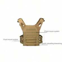 Tactical Vest With Quick Release MOLLE Soft Airsoft Assault Plate Carrier