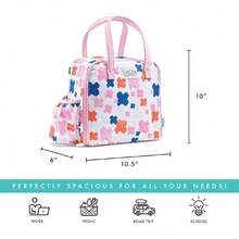 Fit & Fresh - Wichita - Lonchera térmica con bolsa lateral y asas de transporte, kit de almuerzo completo que incluye vaso a juego, 2 recipientes y paquete de hielo - Cruces (X Marks the Spot),38072766 - Púrpura polvoriento - Ver 5