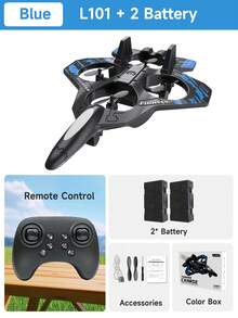 AXNEN L101 Remote Control Drone Toy, Glider/Fighter Plane Toy, Adjustable Speed, Headless Mode, Colorful Lights, Perfect Gift For Halloween And Christmas