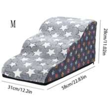 1件装弧形美观宠物楼梯，小型犬和老年犬适用，可作床坡道，圆形宠物楼梯 - 彩色 - 查看 31