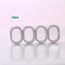 C-Shaped Curtain Hooks PP Resin Easy Installation Quiet & Smooth For Shower & Window Curtains - Multicolor - View 3