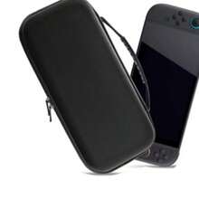 1pc Portable Hard Shell Travel Game Storage Bag, High-Quality Shockproof Carrying Case Suitable For Nintendo Switch Accessories, Holds Up To 12 Game Cards - Black, Gift For Men