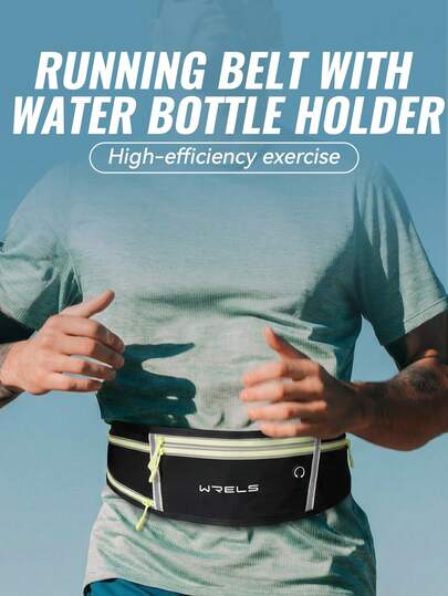  WRELS 1 Piece Of Sports Waist Pack (For Running), A Zippered Running Sports Belt, A High-Elastic Nylon Waist Pack, Solid Color, Multi-Functional Fitness Gear, Waterproof With A Phone Pocket, Unisex. Suitable For Cycling, Hiking, Outdoor Activities, Sports & Fitness, Workouts. Also Can Be Used As A Vacation Travel Bag, A Must-Have Travel Bag For Women, A Running Waist Pack, And A Hiking Waist Pack.