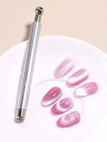 Double-Headed Cat Eye Nail Magnet Magnetic Pen Tool Sets Multifunctional Powerful Magnetic Cat Eye Gel Nail Polish Steel Ball Suction Art Design Accessories Wood Tools For Home Diy Salon Studio - Multicolor - View 5